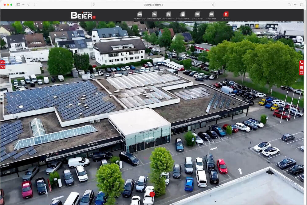 Webentwicklung Joomla: neue Website Autohaus Beier, Karlsruhe