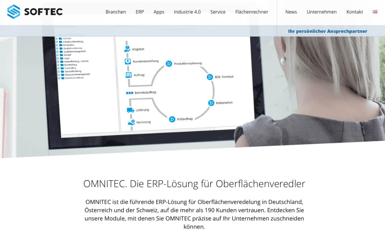 Website, Webentwicklung Softec, Karlsruhe