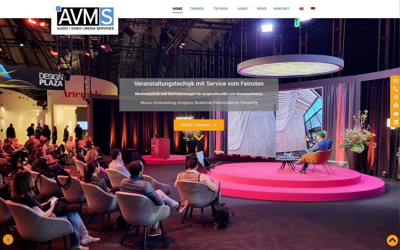 Webdesign, Website AVMS